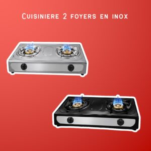 cuisinière 2 foyers en inox