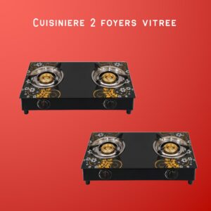 cuisinière 2 foyers vitrée
